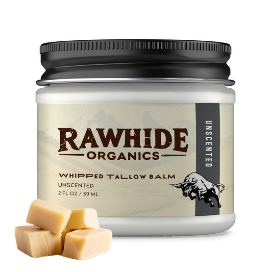 100% Organic Grass-Fed Beef Tallow Balm - All Natural Skin Moisturizer for Face, Body, Feet, and Lips